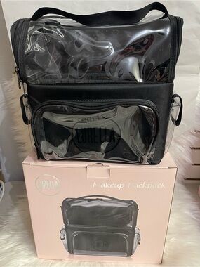 Black Clear Makeup Backpack